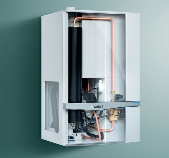 Das erste wandhängende Brennstoffzellen-Heizgerät mit 1 kW elektrischer und 2 kW thermischer Leistung wird ab Herbst 2011 im deutschlandweiten Praxistest Callux erprobt. (Quelle: Vaillant) - © Vaillant Group
