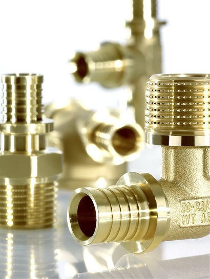 IVT: Prineto-Fittings aus dem Messingwerkstoff Cuphin. - © IVT
 IVT: Prineto-Fittings aus dem Messingwerkstoff Cuphin.