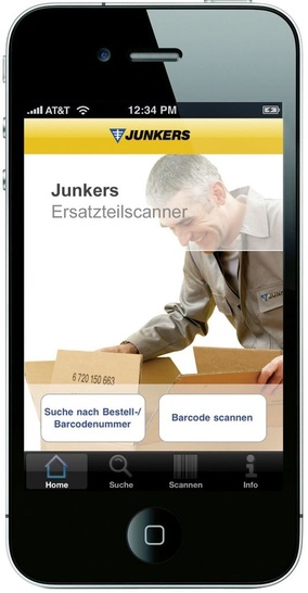 Die App „Junkers Scan“ zeigt Detailinformationen von Ersatzteilen an.