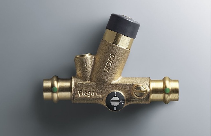 Viega: Easytop-Zirkulationsregulierventil für den Steigestrang und die Etagenverteilung.