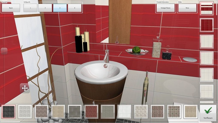 ViSoft Pad als Verkaufshelfer für die Sanitärausstellung.