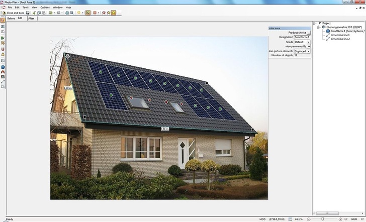 Valentin: Visualisierung einer PV-Anlage mit PV*SOL Pro 4.5.