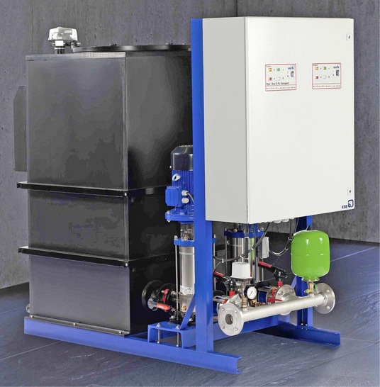 KSB: Hya-Duo D FL Compact mit Reservepumpe und elektrisch getrennten Stromkreisen.