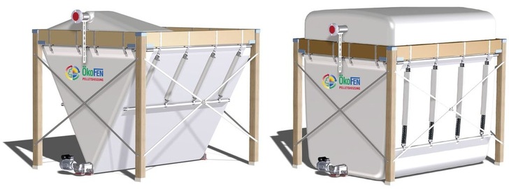 ÖkoFEN: Gewebetank Flexilo Compact mit 60 % mehr Füllvolumen.
