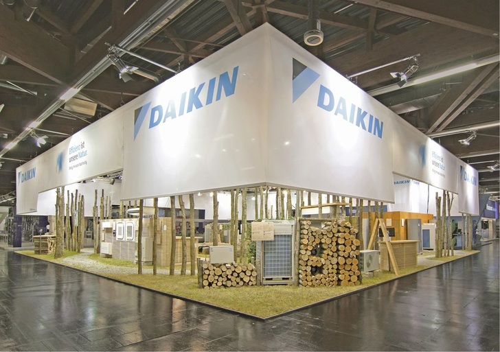 Daikin: Mit einem nachhaltigen Messestand begeisterte Daikin die Besucher der Chillventa 2010.