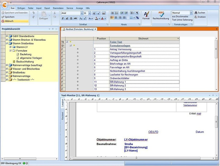 G&W: Neues Modul BPO Büro- und Projektorganisation für California.pro. - © G&W
