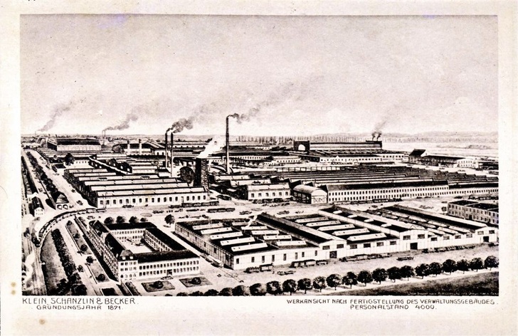 Historische Ansicht des KSB-Werks in Frankenthal um 1917