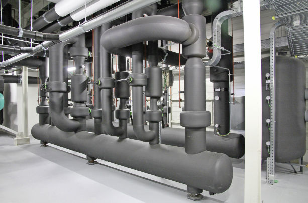 Abb. 1 Durch optimierte Dämmschichtdicken kann die Energieeffizienz von Klima- und Kühlanlagen beträchtlich gesteigert werden. Bei einem Anteil von 14 % des Gesamtenergieverbrauchs in Deutschland für die Kälte- und Klimatechnik (Quelle: Asercom), existiert auch ein erhebliches Umweltpotenzial.