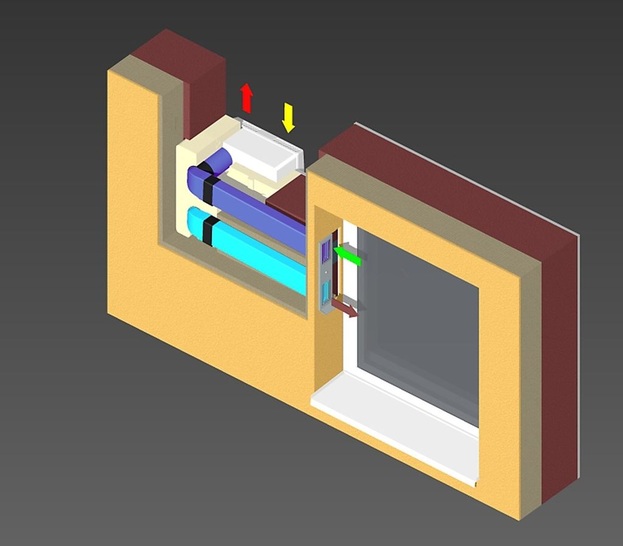 Meltem: Zu- und Abluft in der Fensterleibung.
