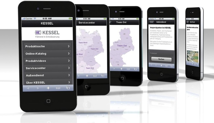 Kessel: Mobil-optimierter Zugriff auf Produkt- und Unternehmensdaten. - © Kessel
