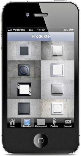 Schalterprogramme von Busch-Jaeger auf dem iPhone-Display. - © Busch-Jaeger
