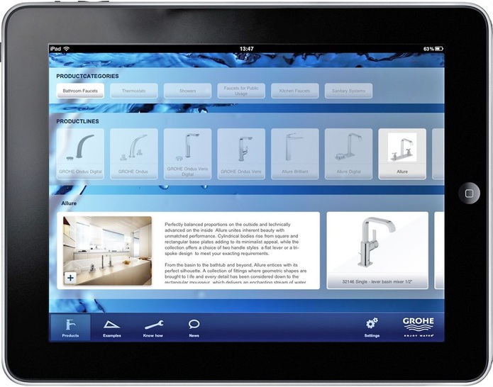 iPad-App Grohepro. - © Grohe
