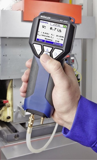 Wöhler: DC 430 mit vollautomatischem Messablauf zur Gebrauchsfähigkeitsprüfung an Gasleitungen.