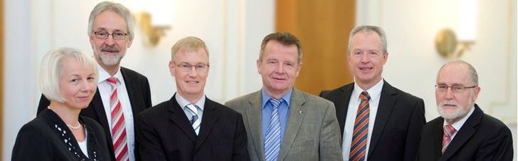 Das neue BVF-Team (v.l.): Christa Bläser (Sekretariat), Heinz Eckard Beele (Vorstand), Michael Muerköster (Vorstand), Ulrich Stahl (Vorstandsvorsitzender), Bernd Quiel (Obmann AK Technik) und Joachim Plate (Geschäftsführer).