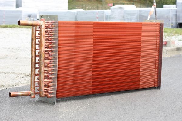 Hydronics neuartiger Kupfer-Luft-Wärmeüberträger mit dem Cu+ Siegel. (Quelle: Deutsches Kupferinstitut)