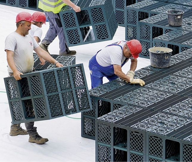 Fränkische: Rigolenbau mit den Kunststoff-Rigolenfüll­körpern Rigofill inspect.