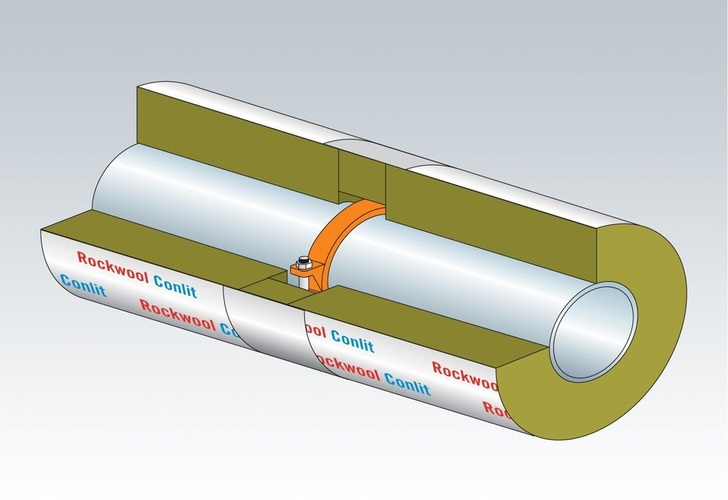 Rockwool: Conlit PS 150 Sprinkler Section Brandschutzrohrschale. - © Rockwool
