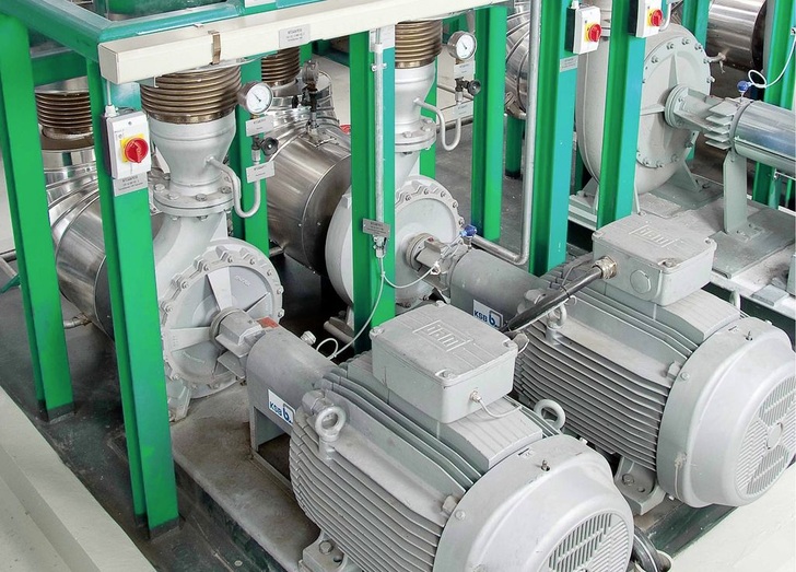 KSB: Wärmeträgerpumpe Etanorm SYT mit VenJet-Entlüftungseinrichtung.