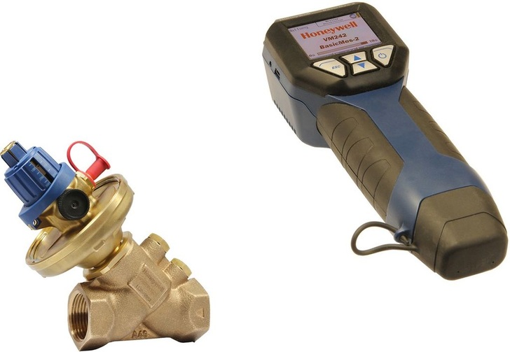 Honeywell: Automatische Strangdifferenzdruck-Regler KombiAuto und Messgerät BasicMes-2. - © Honeywell
