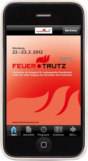 Messe-App für die FeuerTrutz 2012. - © NürnbergMesse
