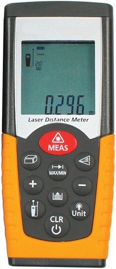Dostmann: Laser-Distanzmessgerät LM 50 zur Entfernungsmessung und Berechnung von Flächen und Volumina. - © Dostmann
