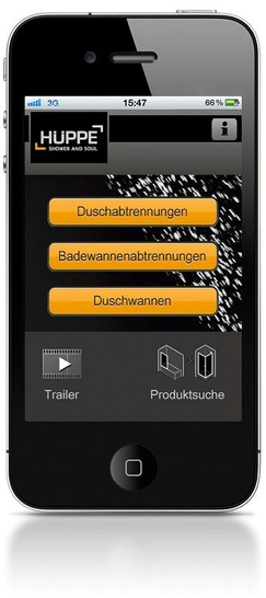 Hüppe: Das gesamte Produktsortiment in einer App. - © Hüppe
 Hüppe: Das gesamte Produktsortiment in einer App.