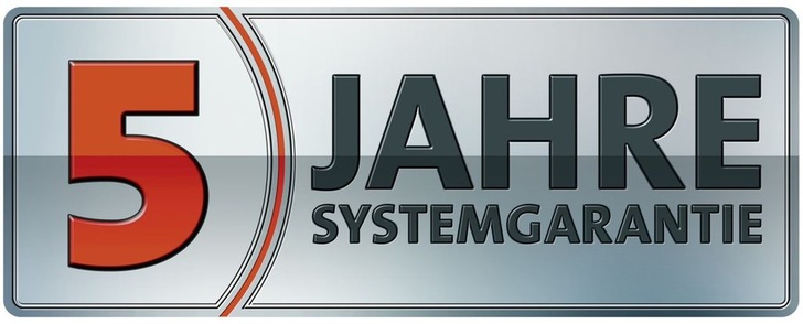 Brötje: Label für die 5-jährige Systemgarantie.