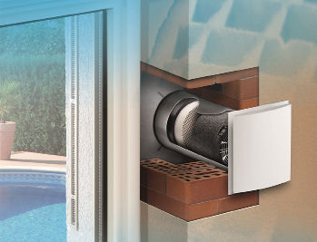 Lunos: Wohnungslüftungssystem e2 in einem LunothermFassadenelement.