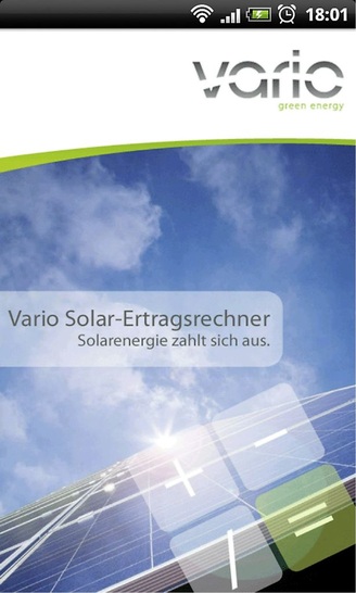 Vario green energy: App zur Ertragsprognose von Photovoltaik-Anlagen.
