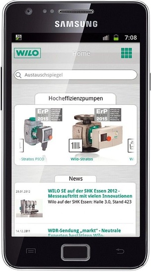 App „Wilo Assistent“.