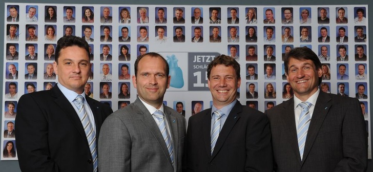Die neue Vertriebsführung von Daikin Deutschland (v.l.): Thomas Graupensberger (Bereich Commercial), Geschäftsführer Gunther Gamst, Jochen Eisenhofer (Bereich Industrial) und Dirk Obländer, seit Mai 2012 Sales Director.