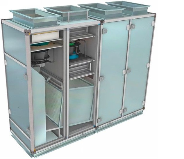 GEA Air Treatment: GEA COM4top mit oben liegenden Kanalanschlüssen.