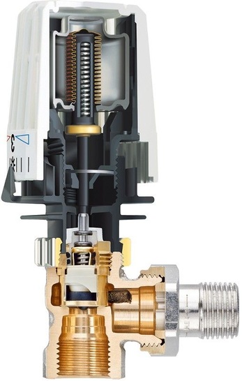 TA Heimeier: Schnitt durch ein Thermostatventilunterteil V-exact II. - © TA Heimeier
 TA Heimeier: Schnitt durch ein Thermostatventilunterteil V-exact II.