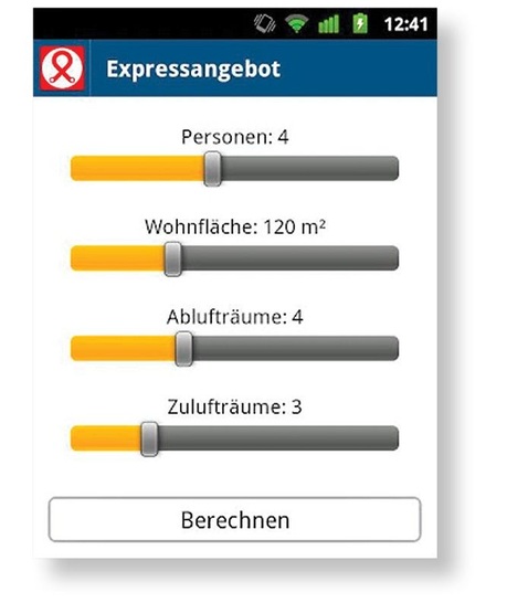 Modul „WAC-Expressangebot“ in der App „Westaflex“.