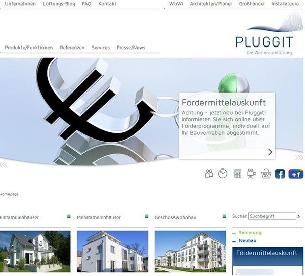 Pluggit: Fördermittelauskunft auf www.pluggit.com