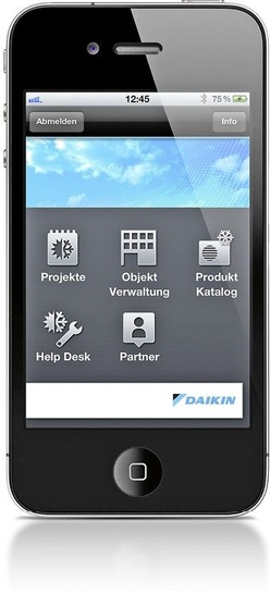 App „Daikin to go“ mit Web-Portal für die Objektverwaltung.