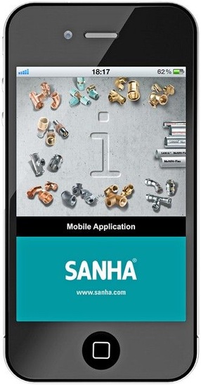 iPhone-Katalog-App „Sanha-Systemtechnik“.