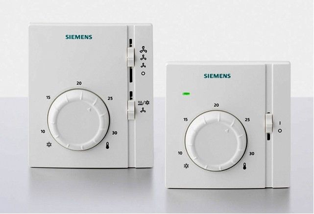 Siemens: Raumthermostate RAB und RAA mit ­großem Drehrad. - © Siemens
