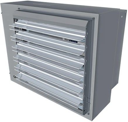 Gas-Luftheizgerät GEA MultiMaxx HG mit Sekundärluftjalousie.