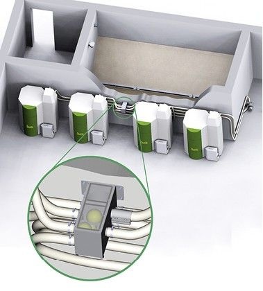 ÖkoFEN: Motorlose Umschalteinheit Pellets-Switch.