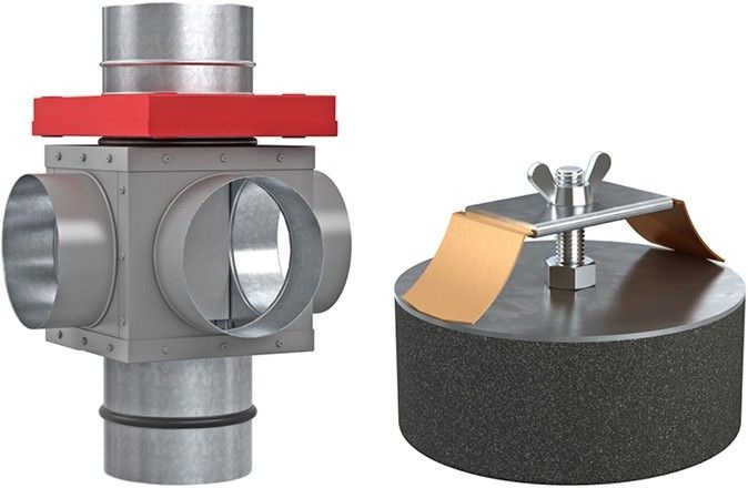 Schulte & Todt: Rauch-Schutz-Gehäuse mit Deckenschott und Revisions-Enddeckel.