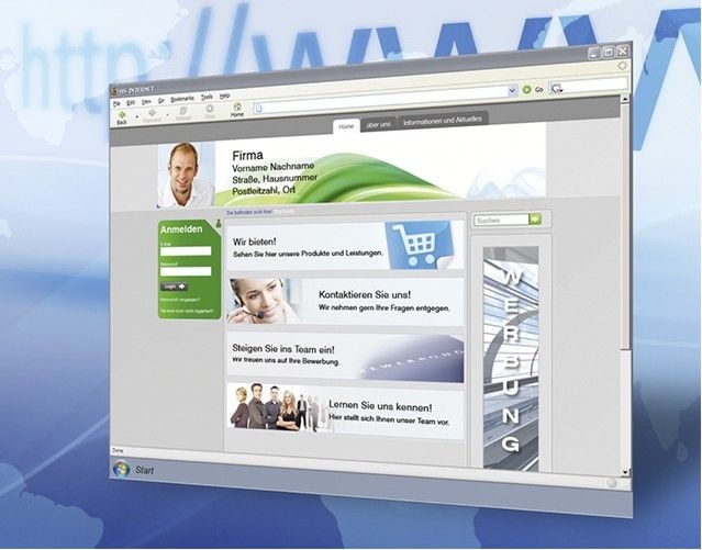 Hottgenroth / ETU: Repräsentative Internetseite mit Leistungsmodulen.