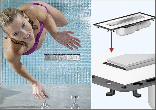 Tisto-Technik von Dallmer: Anker unter dem Flansch sorgen für erhöhten Verbund zum Bodenaufbau.