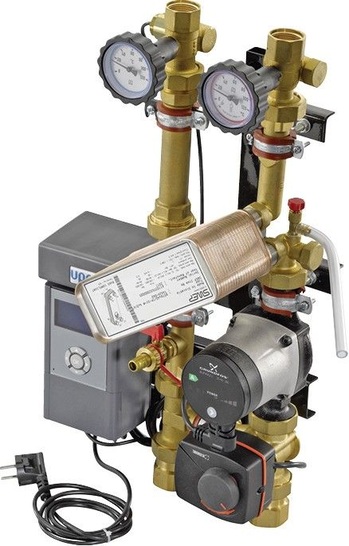 Uponor: Pumpengruppe EPG 6 zur passiven Kühlung ohne Wärmepumpe. - © Uponor
