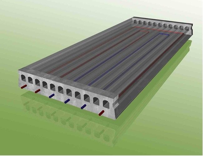 Prinzipskizze einer Klimadecke von DW Systembau.