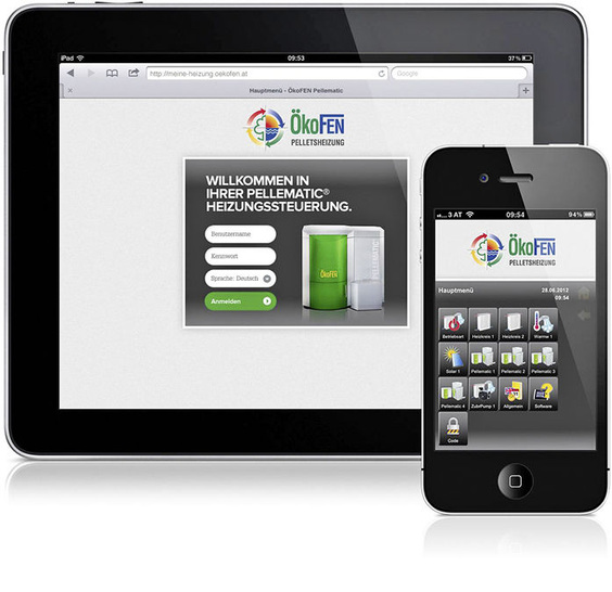 ÖkoFEN: Ortsungebundener Zugriff auf die Pelle­tronic-Touch-Regelung. - © ÖkoFEN
