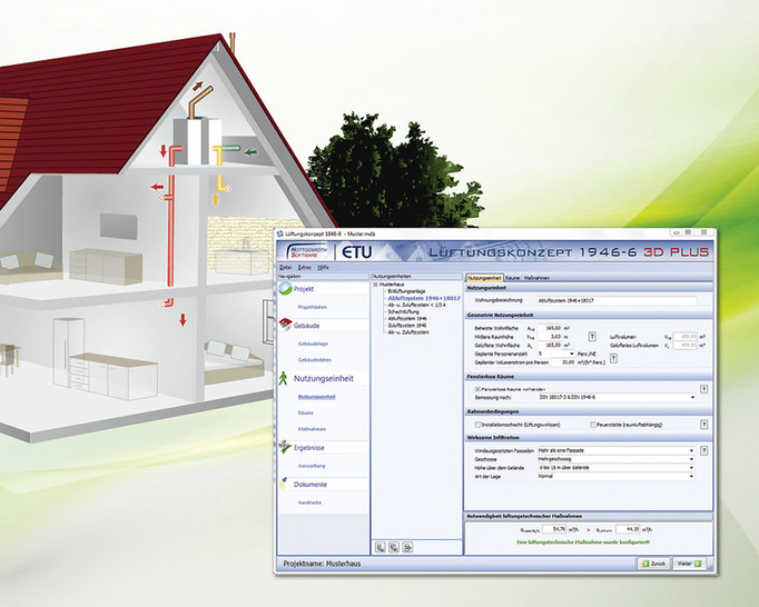 Hottgenroth / ETU: ­Software für die Erstellung von Lüftungskonzepten nach DIN 1946-6. - © Hottgenroth
