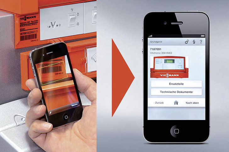 Viessmann: Ersatzteil-App für iPhone und Android-Smartphones. - © Viessmann Werke
