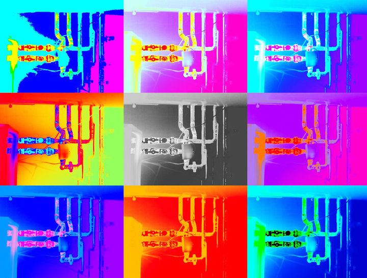 Abb. 1 Thermogramme sehen nicht nur aus wie Pop-Art-Gemälde — sie sind mittlerweile fast ebenso populär. Aussagekraft erhalten die Thermogramme erst durch die Interpretation des geschulten Fachmanns.