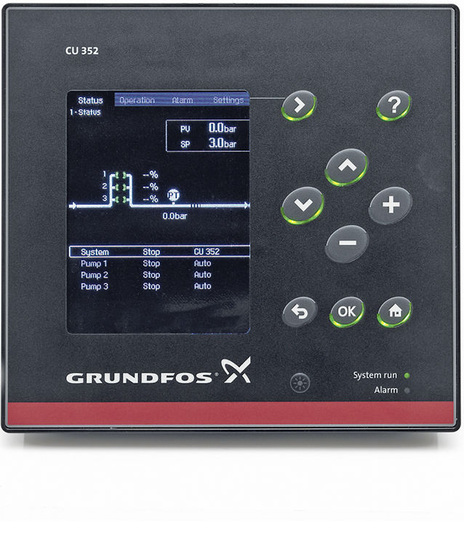 Grundfos: Steuerung CU352 für Hydro-MPC-Druckerhöhungsanlagen.